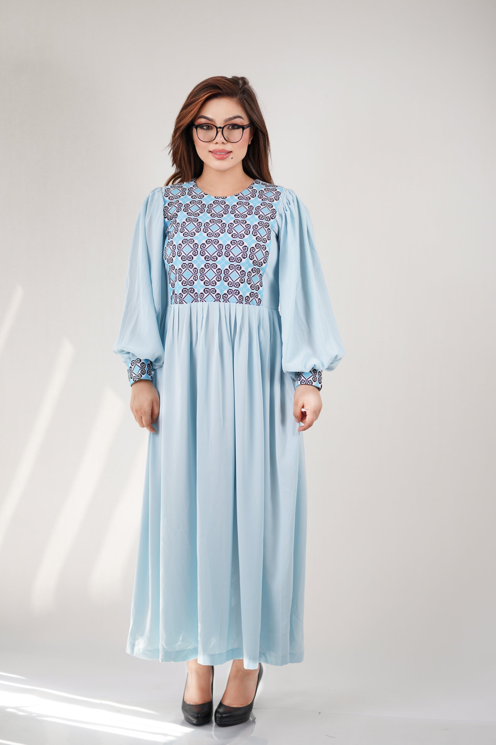 Embroidered Long Skirt Women Dress for Summer-W25
