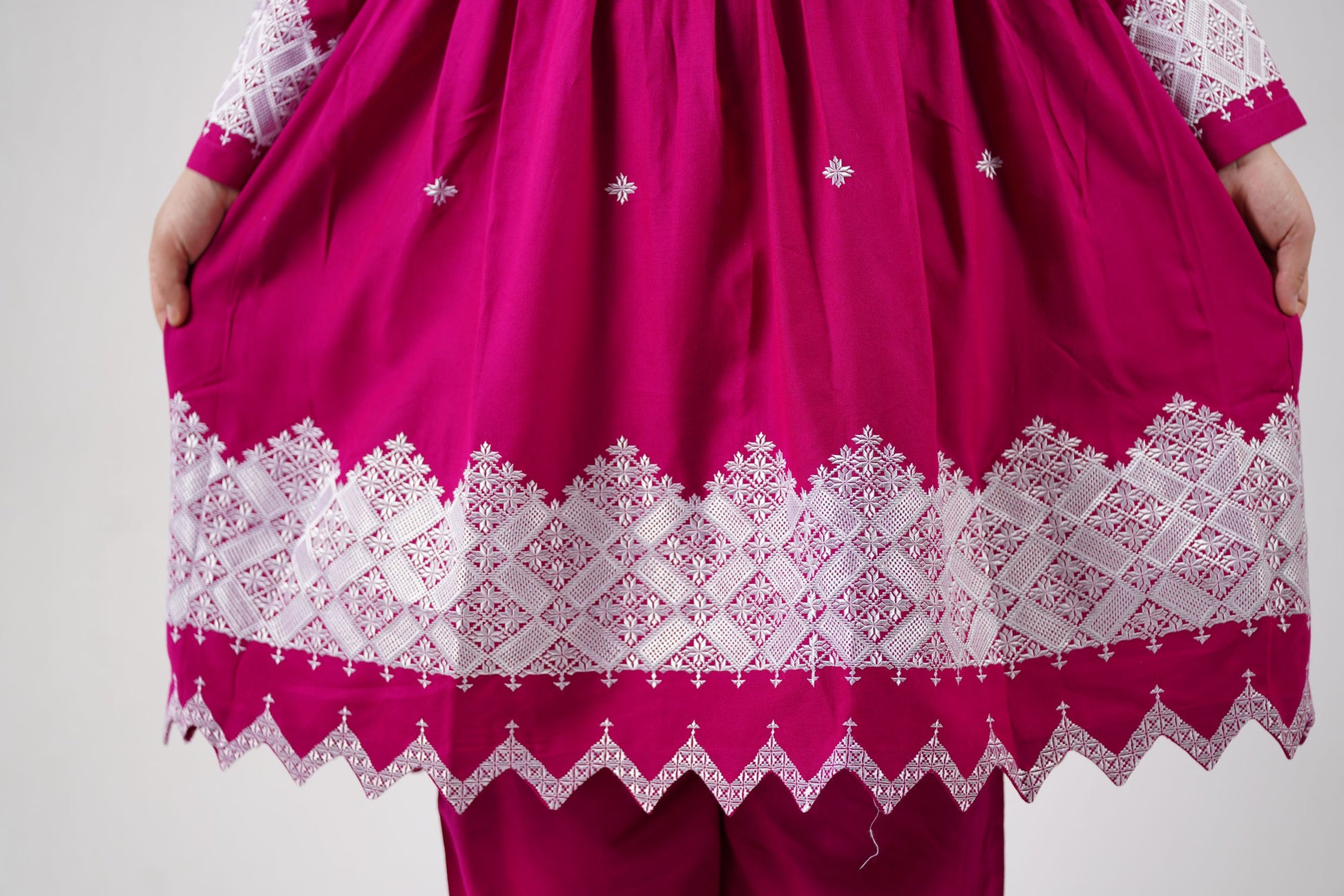 Pleasant Pink, New Stylish Hazaragi embroidered Shall - W22