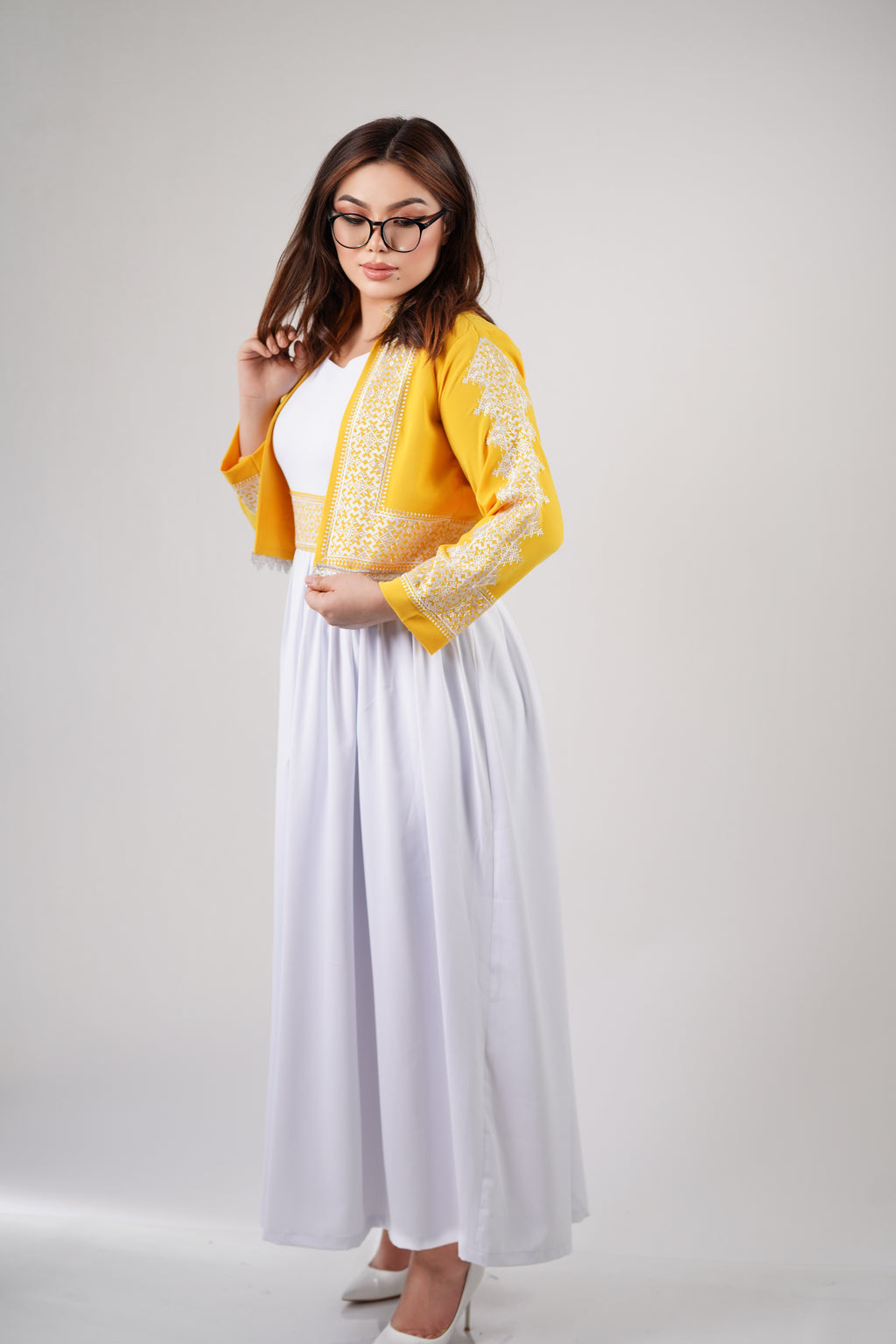 Afghan New Design Dress - Elegant Women's Embroidered Dress W15