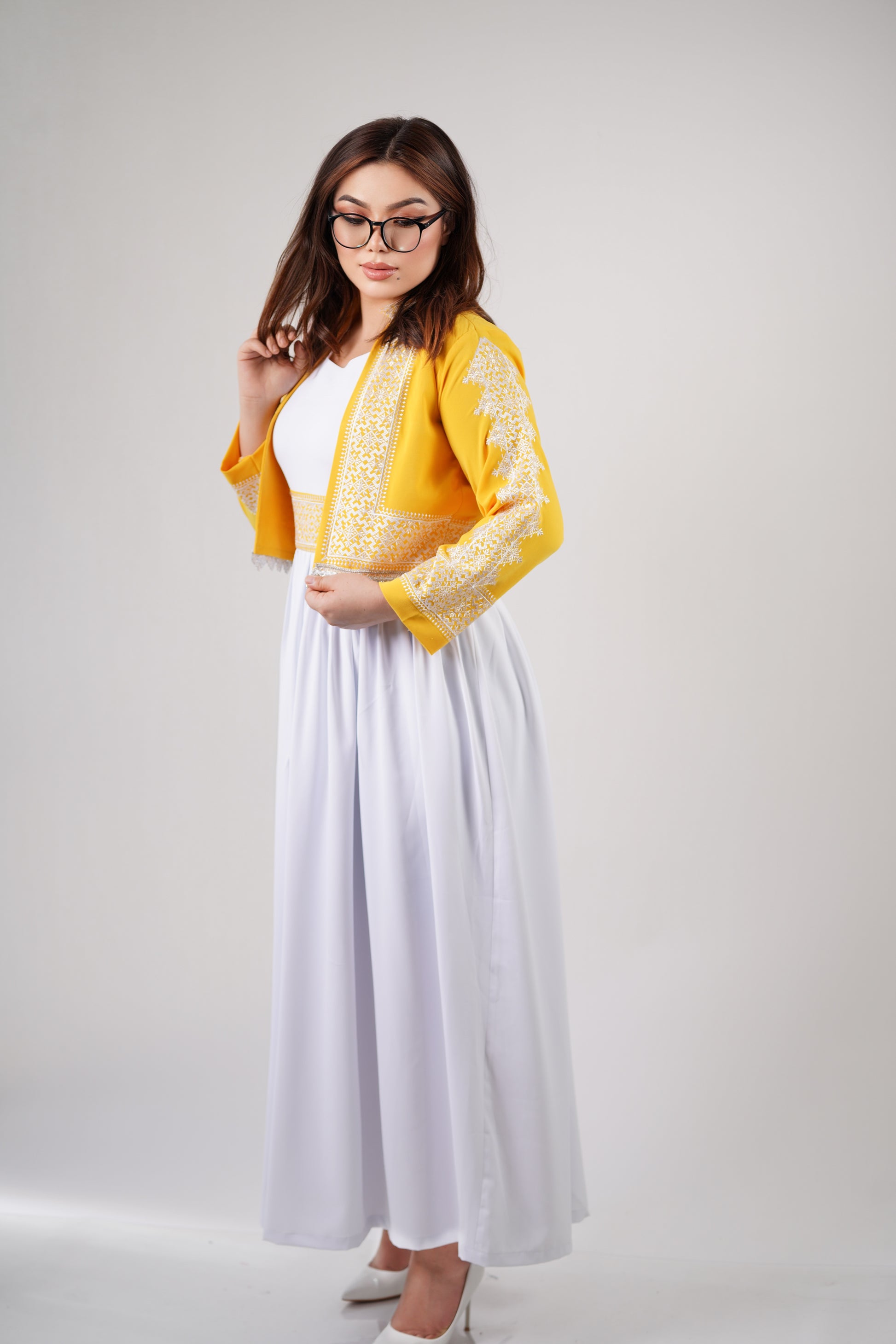 Afghan New Design Dress - Elegant Women's Embroidered Dress W15