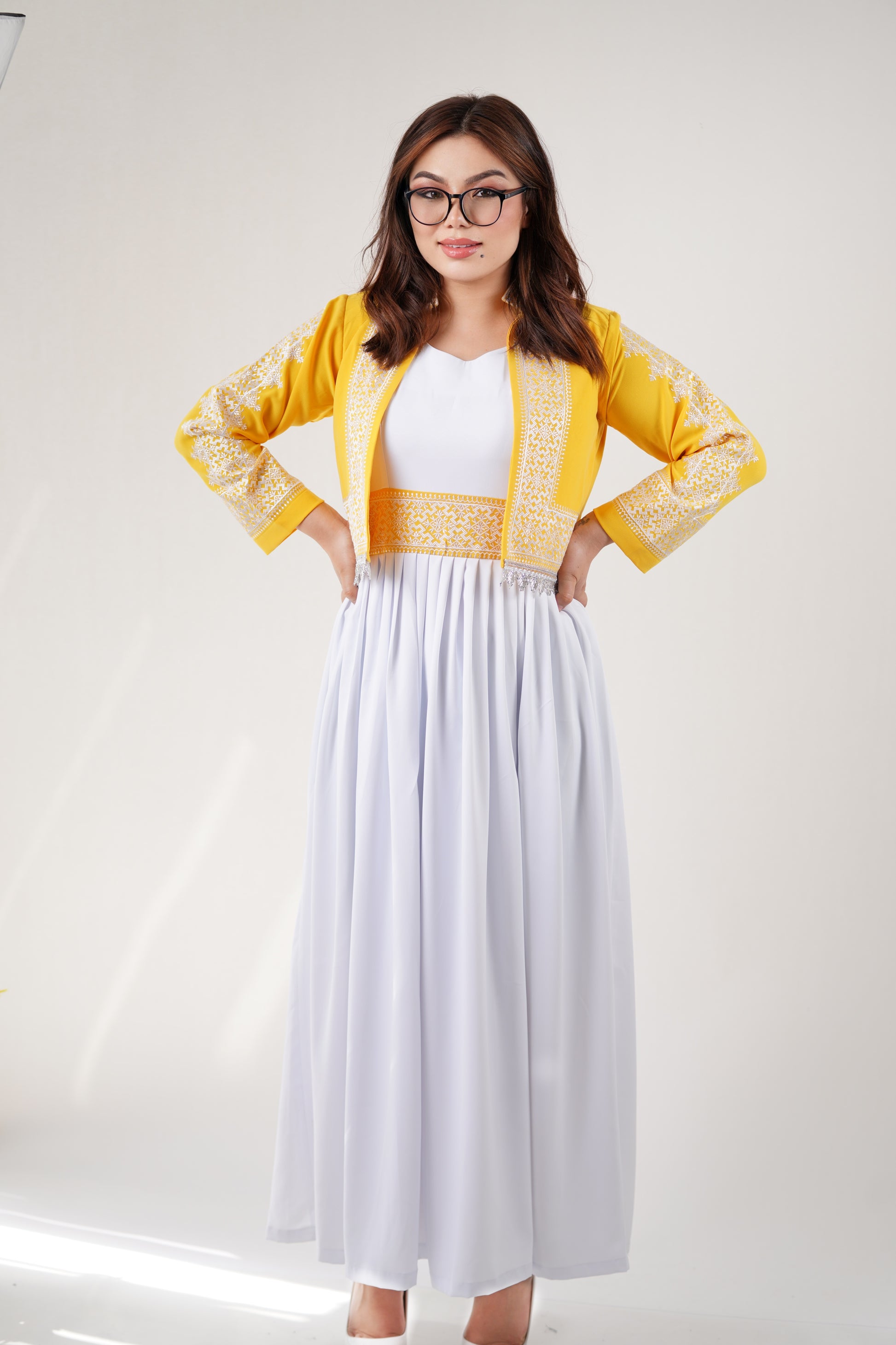 Afghan New Design Dress - Elegant Women's Embroidered Dress W15