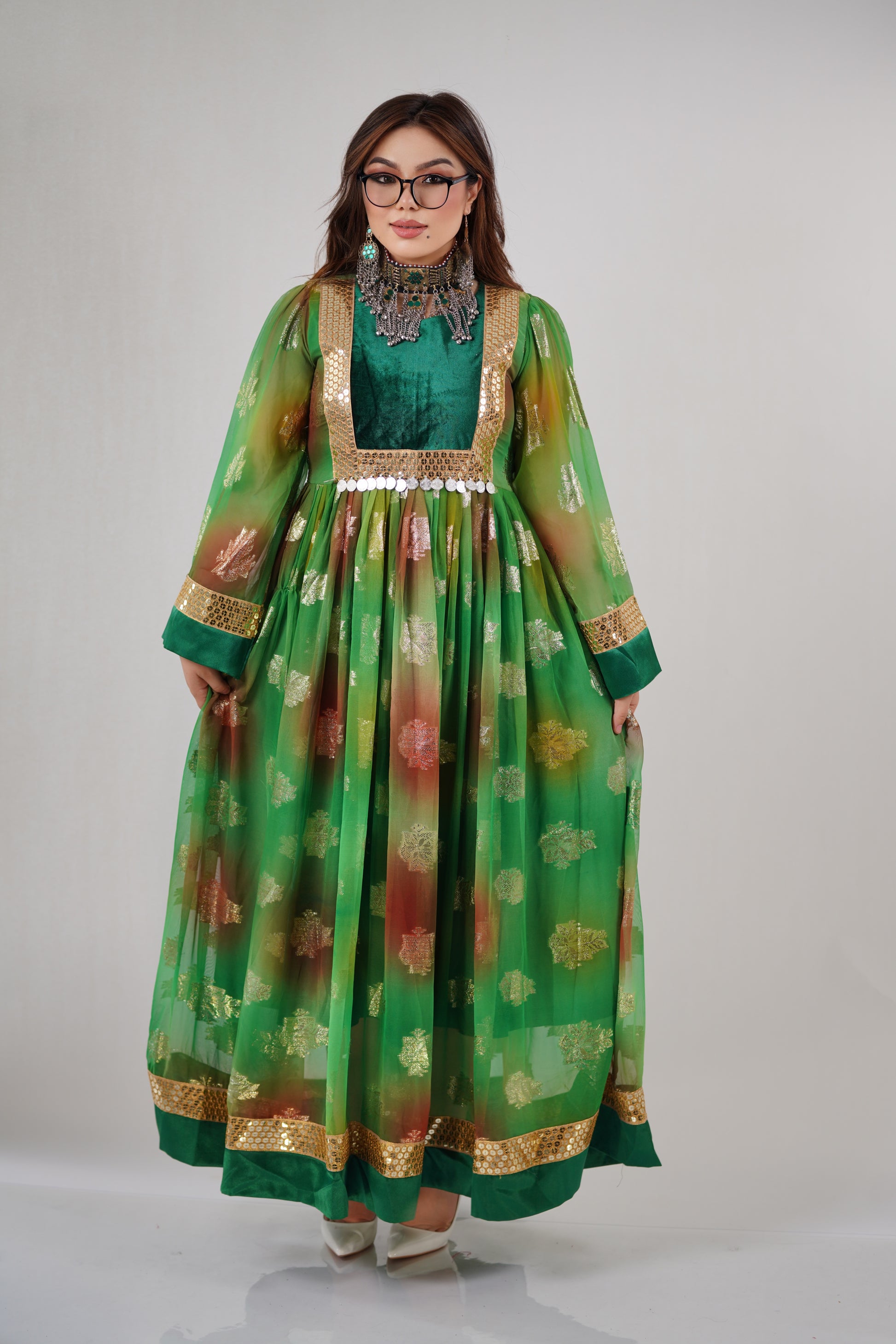 Kabuli Style long skirt - Professional Design dress-W21