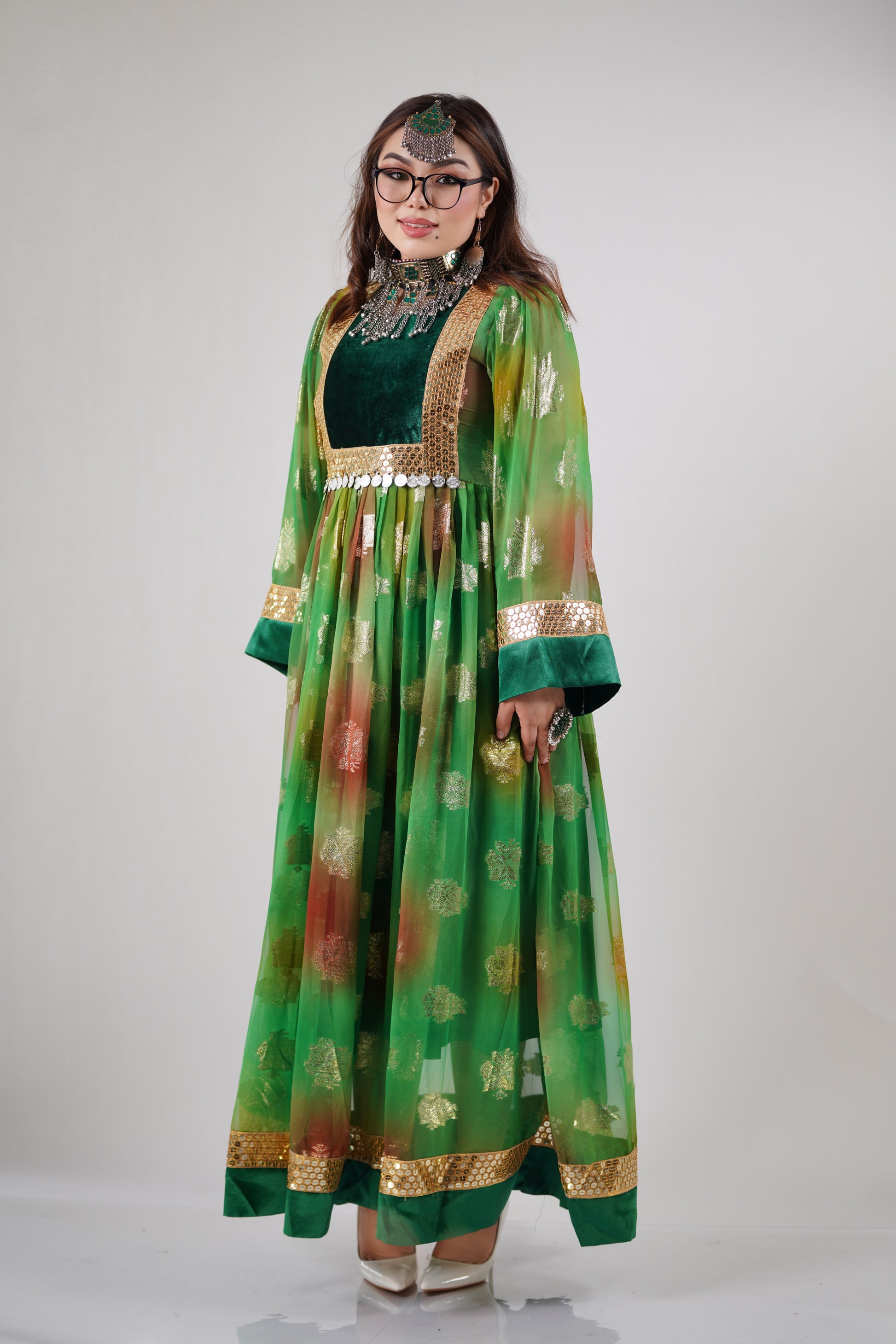 Kabuli Style long skirt - Professional Design dress-W21